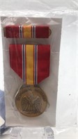 Bronze Metal National Defense Metal and Ribbon