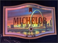 Michelob lighted sign, approximately  24“ x 16“
