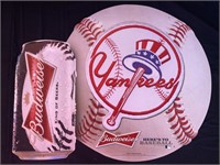 Budweiser Yankees tin sign 24“ x 30“