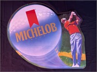 Michelob golfing tin sign 1990 26“ x 23“