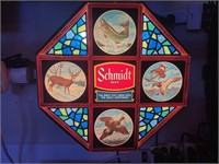 Schmidt beer lighted wildlife sign 16“ x 16“