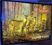 Schmidt's premium beer lighted white tail deer