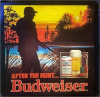 Lighted Budweiser after the hunt sign 18“ x 18“