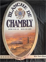 31” x 18” Blanche De Chambly metal sign