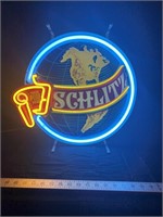 Schlitz Neon light. Approximately 20 x 19