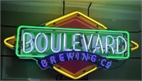 Boulevard Brewing Company lighted neon light.