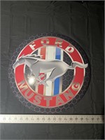 Ford Mustang round sign. Approx 16 inch diameter