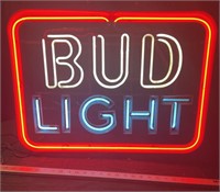 Bud Light lighted neon sign 27 x 22