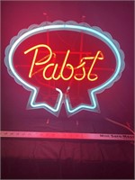 Pabst neon light. Approx 22 x 20