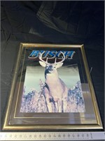 Busch Beer deer mirror poster approx 26 x 22