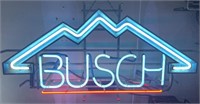 Busch lighted neon beer sign approximately 33 x