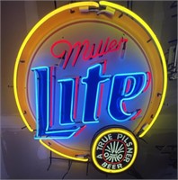 Miller lite a true Pilsner beer.  lighted neon