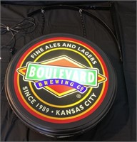 Boulevard brewing co. Hanging double sided lighted