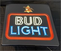 Bud light lighted sign 18“ x 18“ x 5“