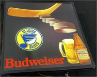 Budweiser St. Louis blues lighted sign