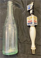 Hamm's tap handle and bottle