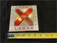 1960 lucky lager plaque