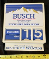 Busch Wall plaque/calendar 8”x 9“ x 1“