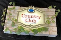 Country club malt liquor lighted sign