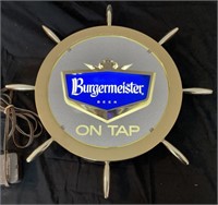 1963 Burgermeister on tap, Ship Wheel Lighted sign
