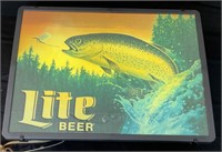 Lite beer trout lighted beer sign