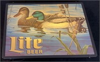 Lite Beer mallard duck lighted sign