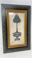 Pencil Signed Katheryn Clarke Topiary Lithograph