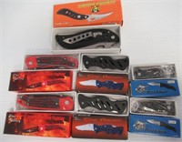 Assortment of (7) pocket knives in boxes.