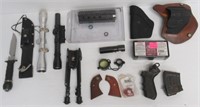 Assortment of firearm related items including