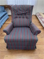 Striped Fabric Recliner