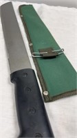 Machete w/ sheath Blade 18” overall 22.75”