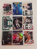 Lot of 9 Basketball Cards Durant, Haliburton RC
