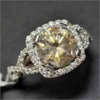 $23,330 14K Yellow / Green Diamond 2.3 ct Ring