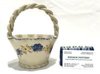 Kovack Pottery Handpainted Basket