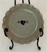 Jugtown Pottery Heart Pie Plate