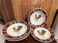 Gibson Everyday China Brewster Rooster Sunflower