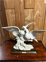Vintage E. Farina  Dove Love Birds Sculpture