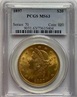 1897 $20 Gold Liberty Double Eagle MS-63