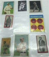 Vintage Baseball Card Reproductions Including Ty
