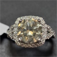 $35,190 14K Diamond 3.32Ct, Dark Green Ring