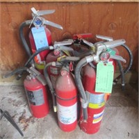(8) Various fire extinguishers.