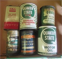 (6) Oil cans including Oliver outboard and