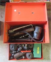 Tool box with various specialty tools including