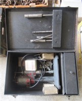 Hall valve seat grinder with box and accessories.