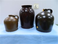 2 Gal. Brown Crock Snuff Jar, 1 Gal. Brown Crock -
