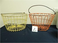 (2) Wire Egg Gathering Baskets