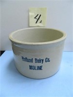 Holland Dairy Co. Moline IL. Butter Crock -