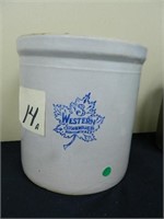 Western 3 Gal. Double Stamp Crock w/