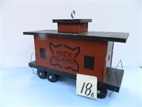 Homemade Rock Isalnd Railroad Caboose Birdhouse