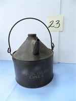 Lionel Rock Island Lines Small Metal Oil Can -